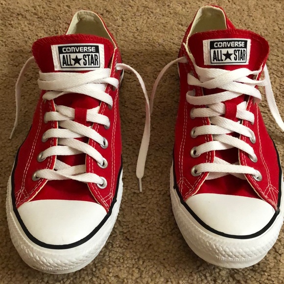 red mens converse shoes